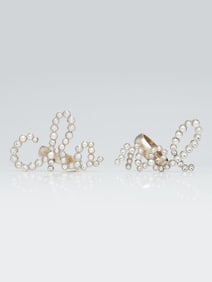 Chanel Gold Metal Crystal And Faux