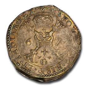 1672 Spanish Netherlands Silver Patagon MS-61 PCGS