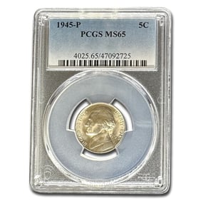 1945-P Jefferson Nickel MS-65 PCGS