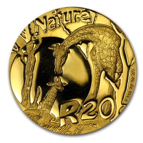 2006 South Africa 1/4 oz Proof Gold Natura Giraffe