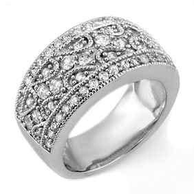 1.50 ctw Certified VS/SI Diamond Ring 18k White Gold