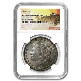 1896 Stage Coach Morgan Dollar BU NGC