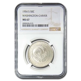 1954-S Washington Carver Commemorative Half Dollar MS-67 NGC