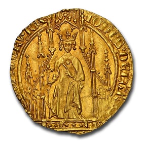 (1350-64) France Gold Royal dOr Jean II MS-64 NGC