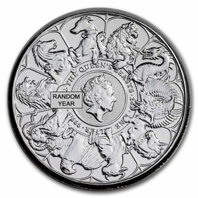 2 oz Silver Queens Beasts BU (Random)