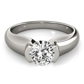 1 ctw Certified VS/SI Diamond Ring 18k White Gold