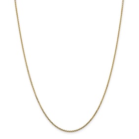 14k Yellow Gold 1.45 mm Solid Diamond Cut Cable Chain - 26 in.