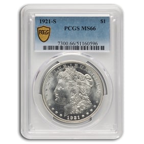 1921-S Morgan Dollar MS-66 PCGS
