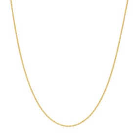 14K Yellow Gold .7mm Polished Cable Chain - 18 in.