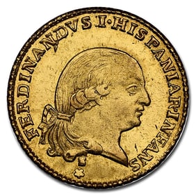 1789 Italy Gold Doppia Ferdinando MS-63 NGC (Parma)