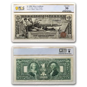 1896 $1.00 Silver Cert. Educational Note VF-30 PCGS (Fr#224)