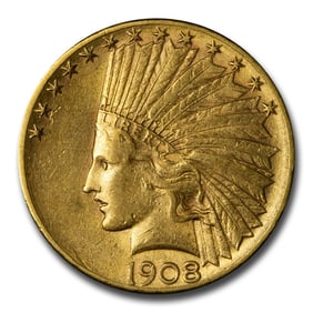 1908-S $10 Indian Gold Eagle AU