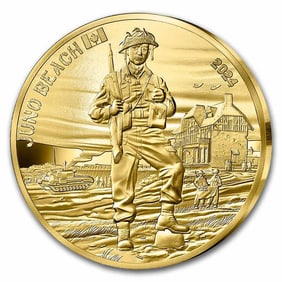 2024 Gold 50 80th Anniversary of D-Day Proof: Juno Beach