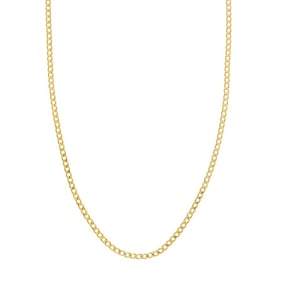10K Yellow Gold 3.9 mm Concave Open Curb Chain - 24in