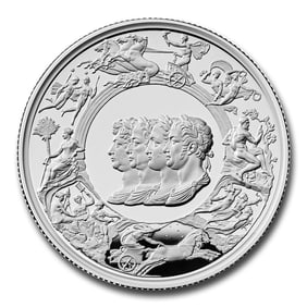 2024 Great Britain The Waterloo Medal 2 oz Silver Proof