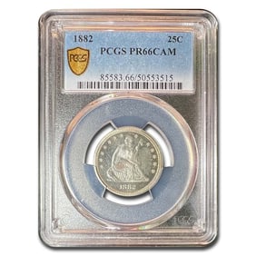 1882 Liberty Seated Quarter PR-66 Cameo PCGS