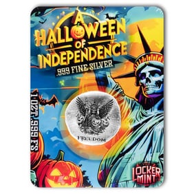 1 oz Hand Poured Silver Round - Halloween of Independence (COA)
