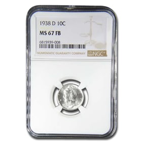 1938-D Mercury Dime MS-67 NGC (FB)