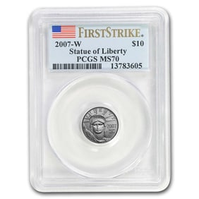 2007-W 1/10 oz Burnished American Platinum Eagle MS-70 PCGS (FS)