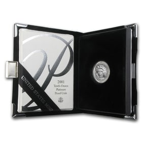2001-W 1/10 oz Proof American Platinum Eagle (w/Box & COA)