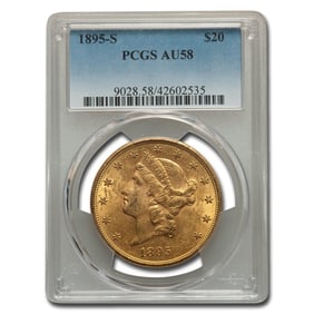 1895-S $20 Liberty Gold Double Eagle AU-58 PCGS