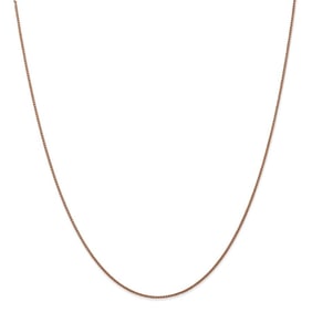 14k Diamond Cut Rose Gold 1.00 mm Spiga Chain - 30 in.