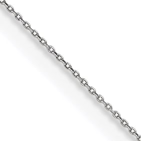 14K White Gold WG .75mm Cable Pendant Chain - 22 in.