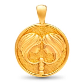 Nebu 24K Zodiac Pendant: Gemnini