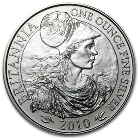 2010 Great Britain 1 oz Silver Britannia BU