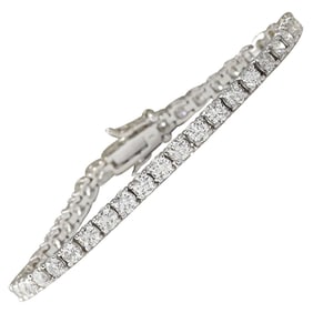 3.55 CTW Diamond Tennis Bracelet 14K White Gold