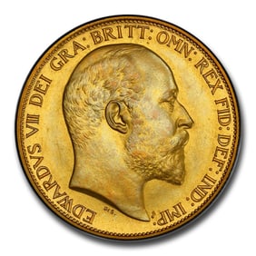 1902 Great Britain Gold 2 Pounds Edward VII PR-63 PCGS
