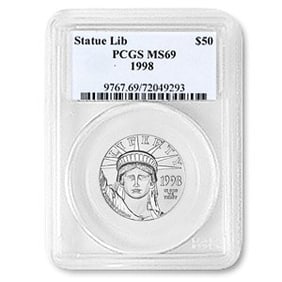 1998 1/2 oz American Platinum Eagle MS-69 PCGS