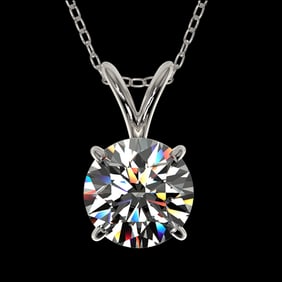 1.05 ctw Certified Quality Diamond Necklace 10k White Gold