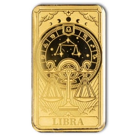 Solomon Islands 1/200 oz Gold Zodiac Ingot (Libra)