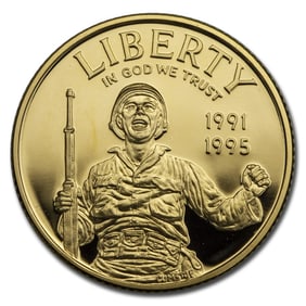1993-W Gold $5 Commem World War II Proof (Capsule Only)