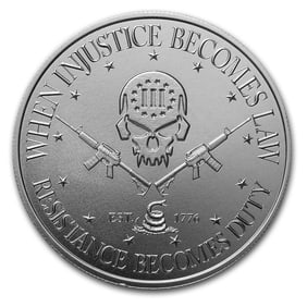 2 oz UHR Silver Round - Deuce Head Four Skull (Type II)