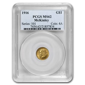 1916 Gold $1.00 McKinley Memorial MS-62 PCGS