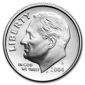 2004-S Roosevelt Dime 50-Coin Roll Proof