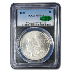 1880 Morgan Dollar MS-64+ Plus PCGS (CAC)