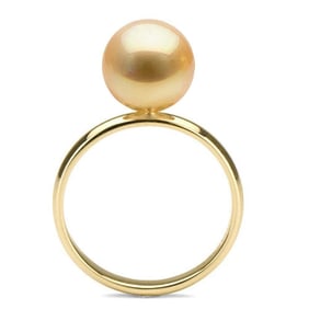 Golden South Sea Pearl Classic Solitaire Ring