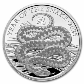 2025 Great Britain 1 oz Silver Year of the Snake Prf (Box & COA)