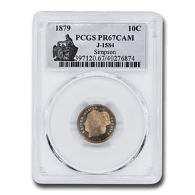 1879 Dime Pattern PR-67 Cameo PCGS (J-1584)