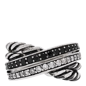 David Yurman Sterling Silver Diamond Black