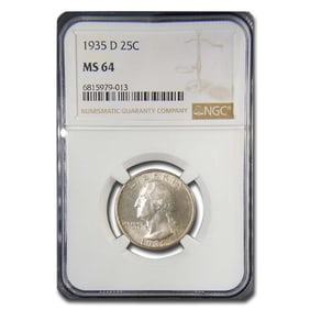 1935-D Washington Quarter MS-64 NGC