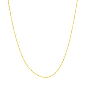 10K Yellow Gold 0.65 mm Cable Chain w Spring Ring Clasp - 18in.