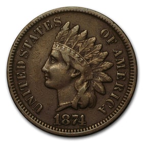 1874 Indian Head Cent VF