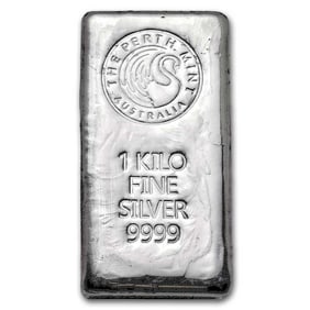 1 kilo Silver Bar - Perth Mint
