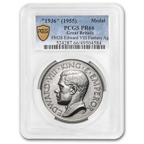 1936 Great Britain Silver Medallic Crown Edward VII PR-66 PCGS