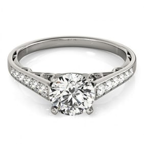 1.1 ctw Certified VS/SI Diamond Ring 18k White Gold