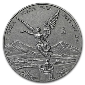 2018 Mexico 1 oz Silver Libertad Antiqued Finish